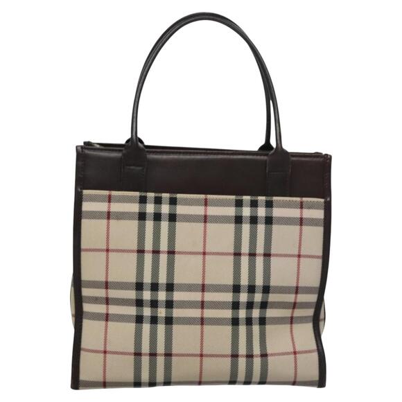 Burberry Nova Check Hand Bag Canvas Beige - Picture 2 of 16